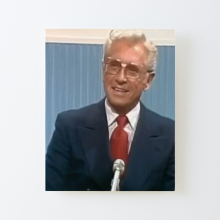 Canvas Print Only Allen Ludden color photo 1980 Poster Wall Art Room Decor 16x20 inch No Frame