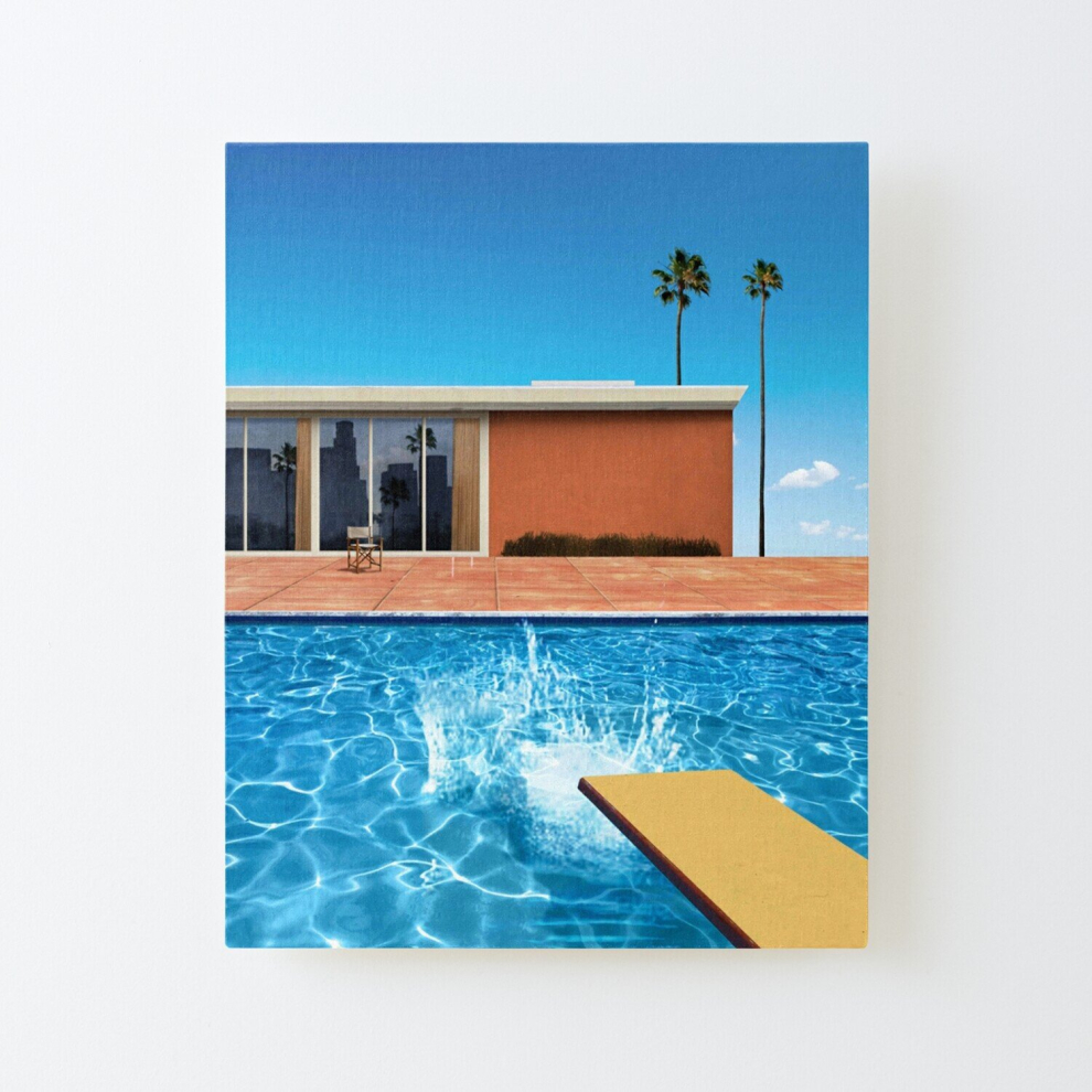 Canvas Print Only Miami Pool - A Bigger Splash Poster Wall Art Room Decor 16x20 inch No Frame