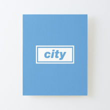 Canvas Print Only 'City' Manchester City FC Oasis inspired design in white Poster Wall Art Room Decor 16x20 inch No Frame