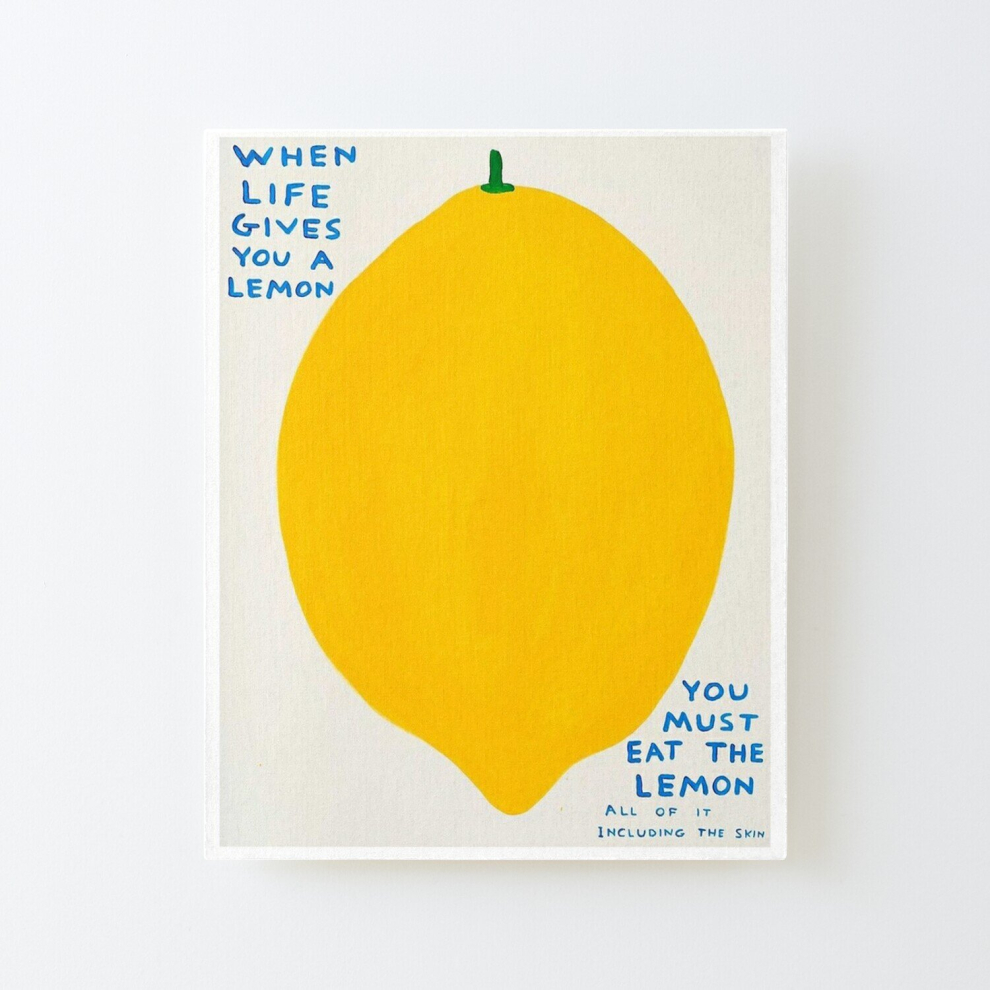Canvas Print Only The When Life Gives You A Lemons Poster Wall Art Room Decor 16x20 inch No Frame