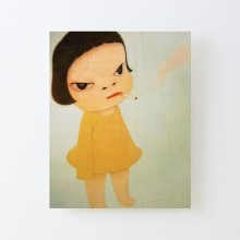 Canvas Print Only Smoking Girl yoshimoto Nara cute baby girl painting Poster Wall Art Room Decor 16x20 inch No Frame