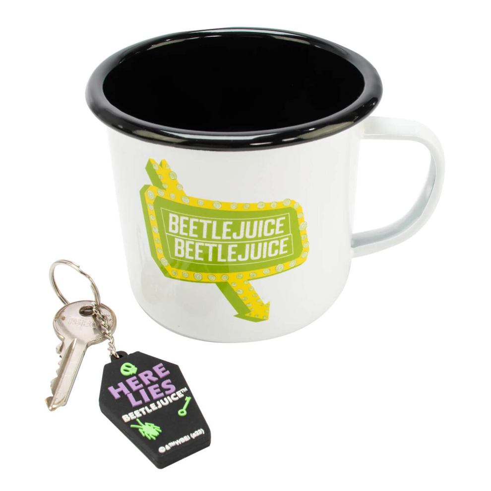 Beetlejuice Enamel Mug and Keyring