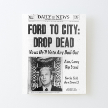 Canvas Print Only Ford to city: drop dead, New York Poster Wall Art Room Decor 16x20 inch No Frame