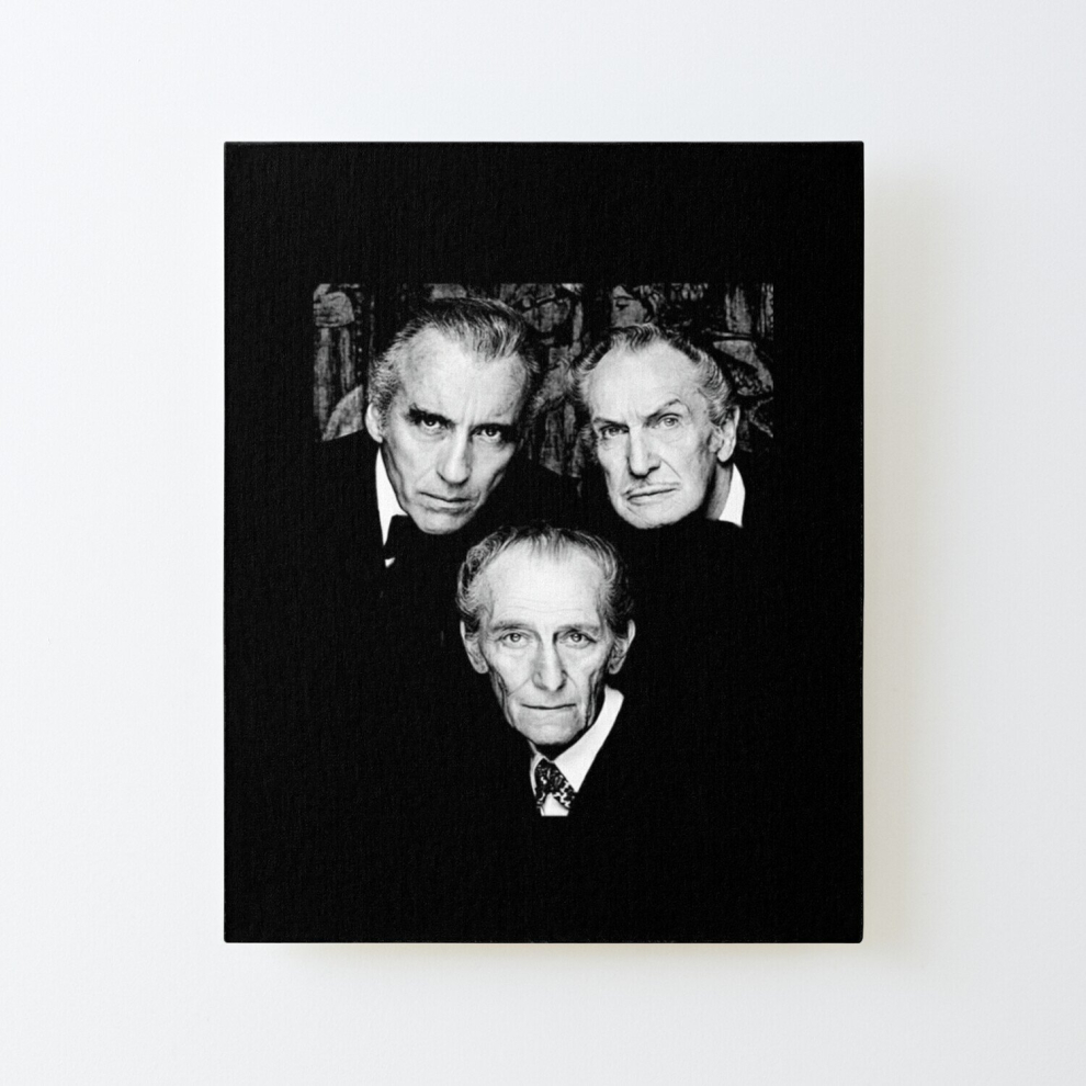 Canvas Print Only Christopher Lee Vincent Price Et Peter Christopher Lee Vincent Price et Peter Cushing Poster Wall Art Room Decor 16x20 inch No Frame