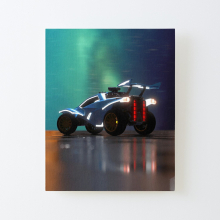 Canvas Print Only Soccer car photo realistic Poster Wall Art Room Decor 16x20 inch No Frame