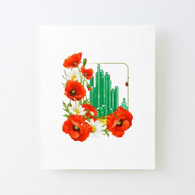 Canvas Print Only Emerald City Poppies Poster Wall Art Room Decor 16x20 inch No Frame