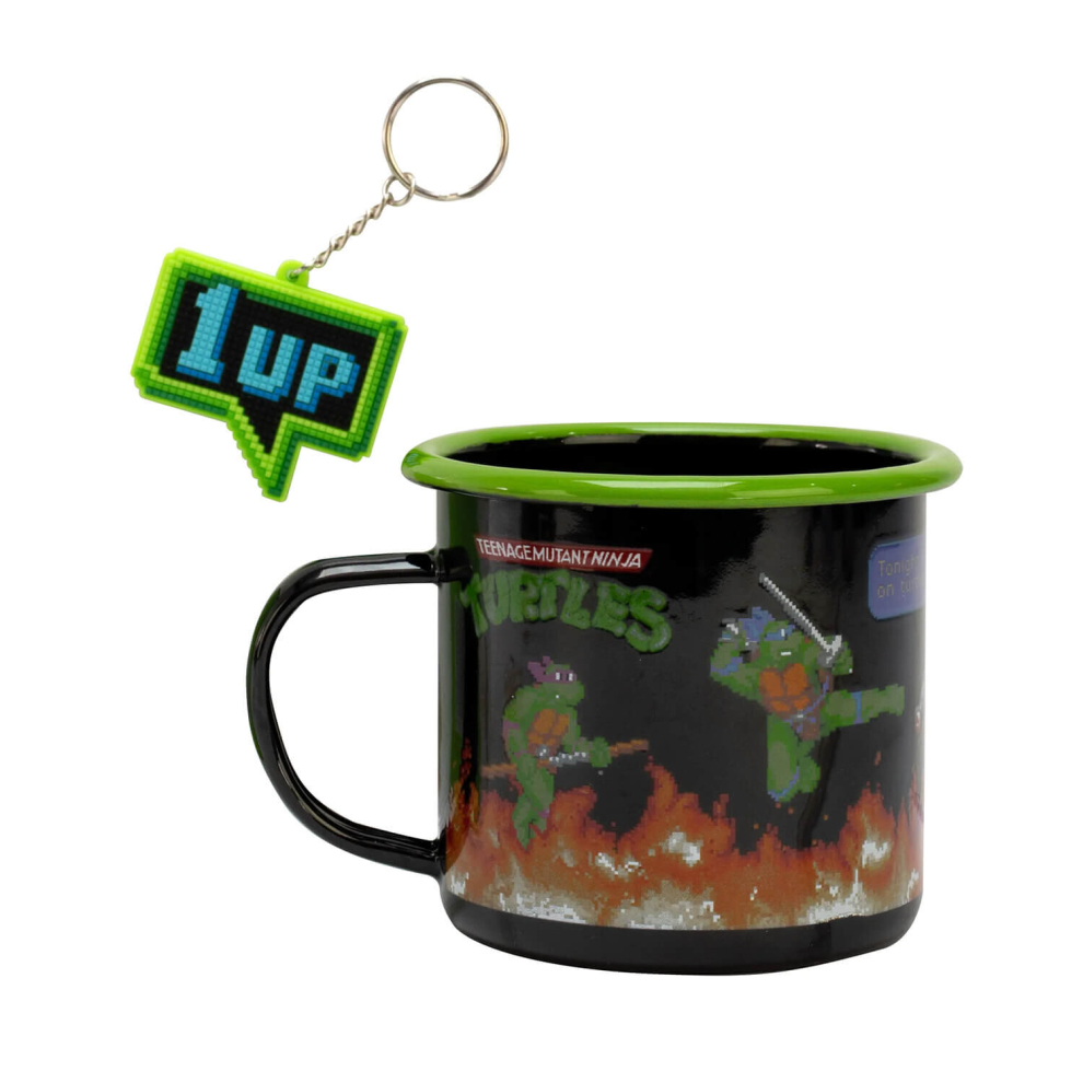 Teenage Mutant Ninja Turtles Enamel Mug and Keyring