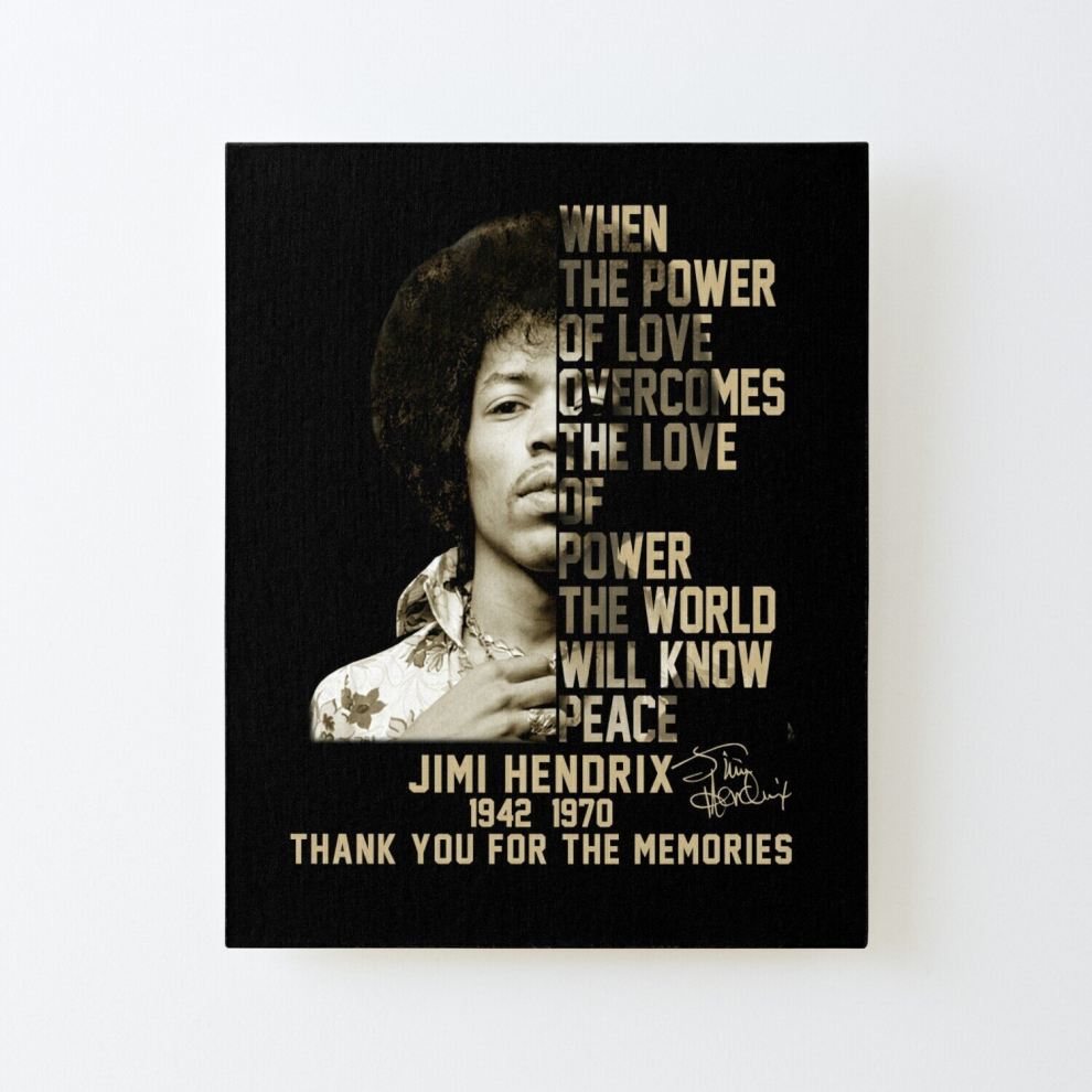 Canvas Print Only When The Power of Love Overcomes The Love of Power The Poster Wall Art Room Decor 16x20 inch No Frame