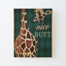 Canvas Print Only Nice Butt Giraffe Poster Wall Art Room Decor 16x20 inch No Frame