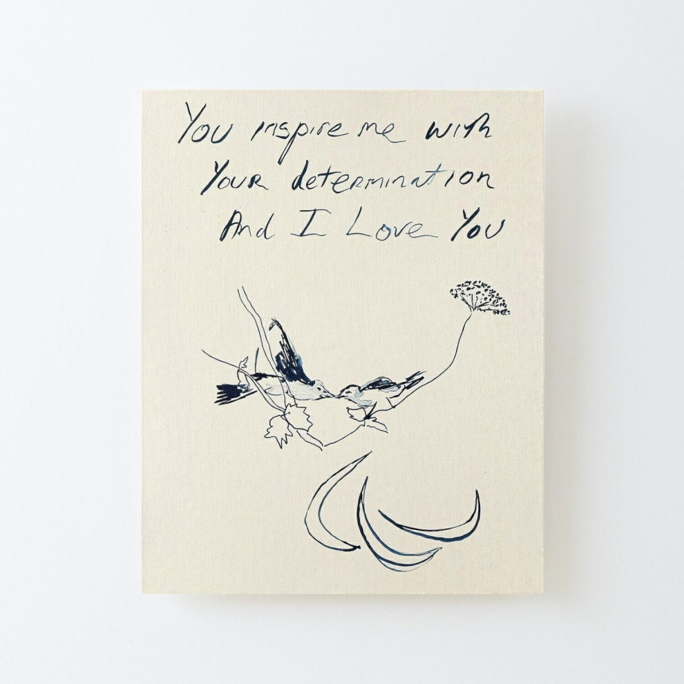 Canvas Print Only You Inspire Me With Your Determination And I Love You Poster Wall Art Room Decor 16x20 inch No Frame