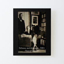 Canvas Print Only Composers Claude Debussy and Igor Stravinsky in Paris, 1910 ~ Photo by Composer Erik Poster Wall Art Room Decor 16x20 inch No Frame