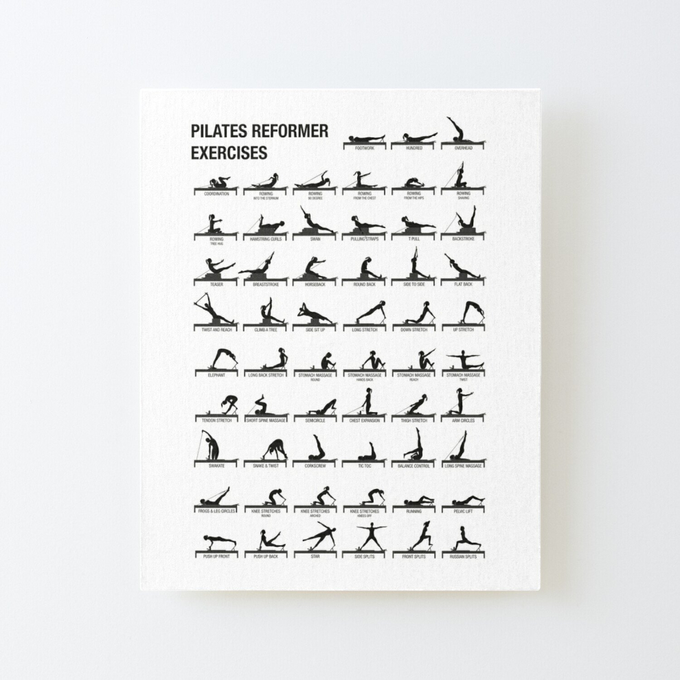 Canvas Print Only PILATES REFORMER Poster Wall Art Room Decor 16x20 inch No Frame