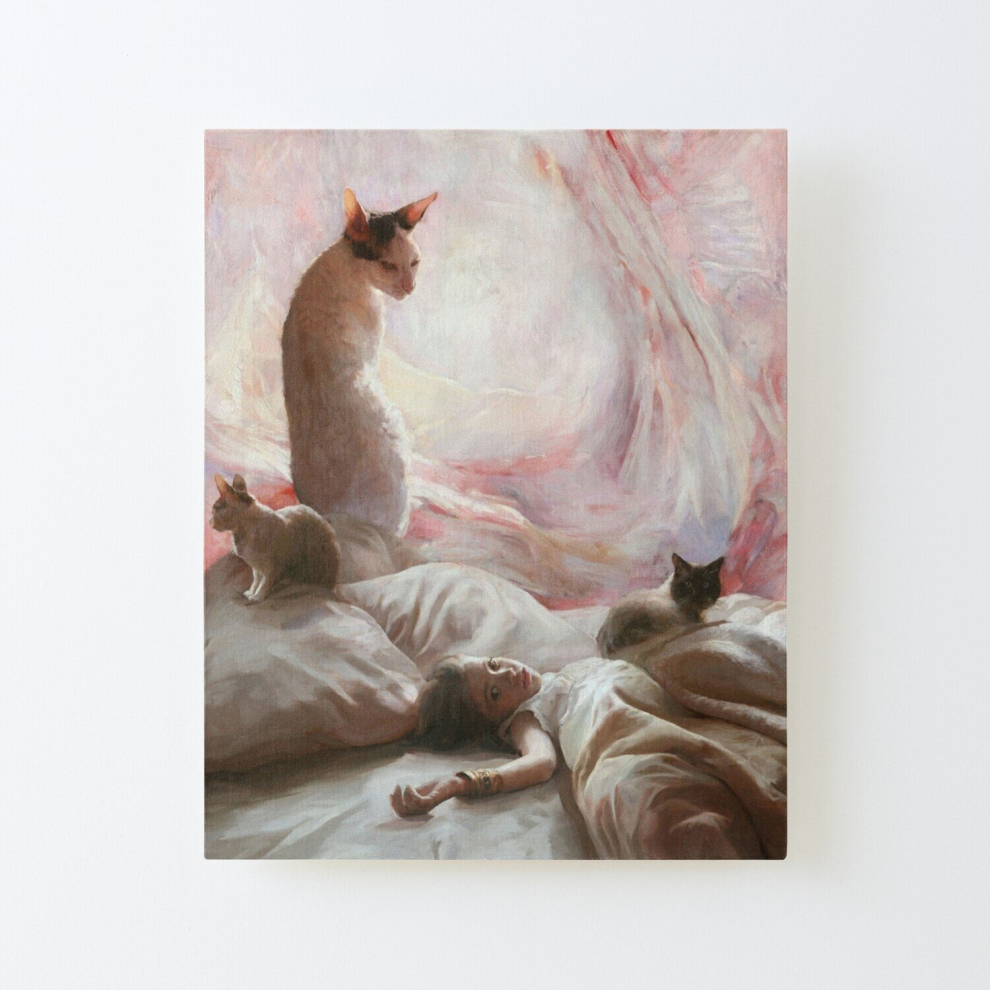 Canvas Print Only Guillermo Lorca Light And Cat Poster Wall Art Room Decor 16x20 inch No Frame
