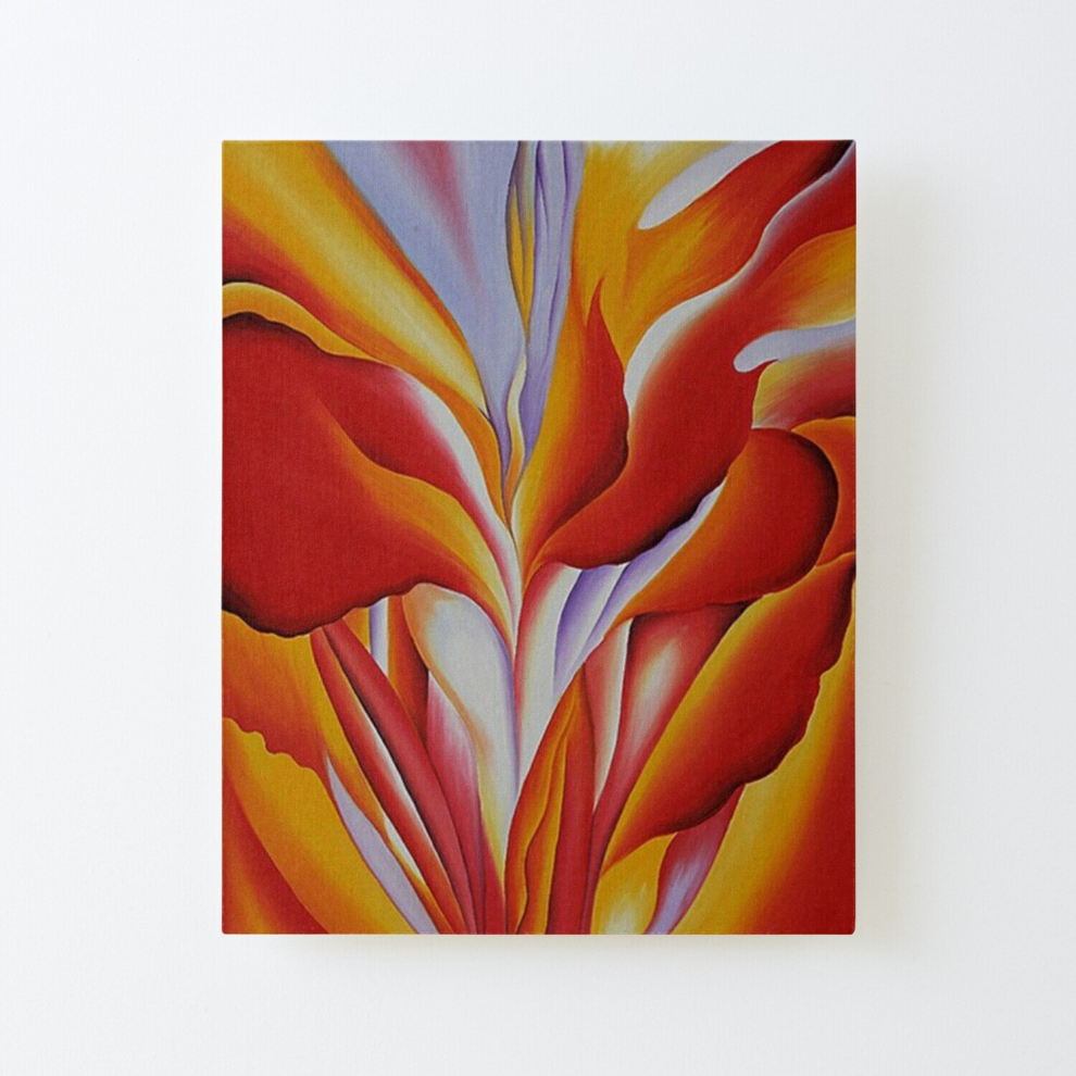 Canvas Print Only Red Canna (1924) by Georgia O'Keeffe Poster Wall Art Room Decor 16x20 inch No Frame
