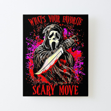 Ghostface Scream Halloween Canvas Print 16x20 No Frame - What's Your Favorite Scary Movie Poster Wall Art ObFG-RedBSMdPrt1-3053292968.2650