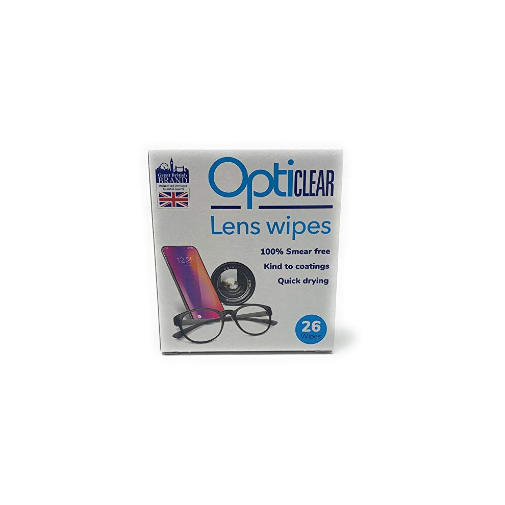 Opticlear Lens Wipes, 26 Count (Pack of 6)