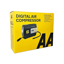AA 12V Digital Tyre Inflator AA5502 ? For Cars Other Vehicles Inflatables Bicycles - Shows PSI BAR KPA 0-120 PSI ? Includes Adaptors, Black