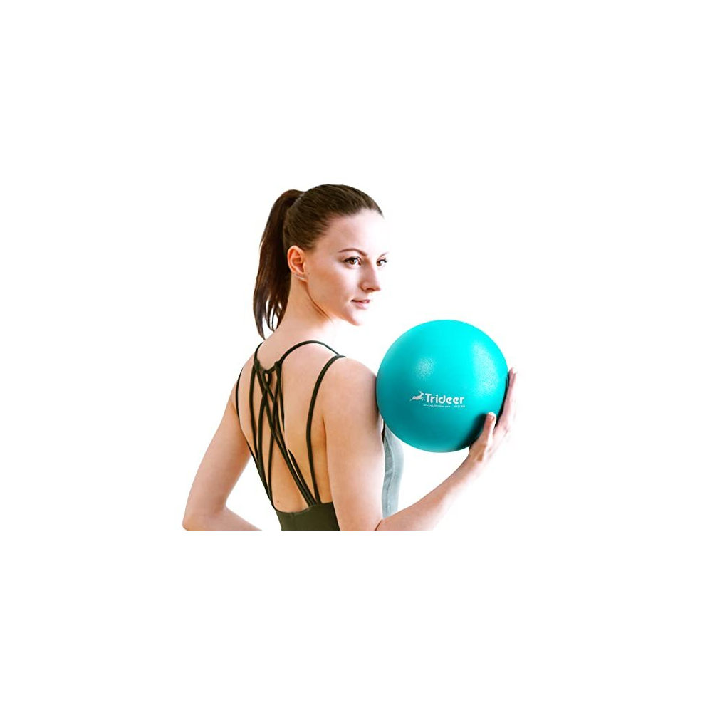 Trideer Pilates Ball 9 Inch Core Ball, Small Exercise Ball with Exercise Guide Barre Ball Bender Ball Mini Yoga Ball for Pilates, Yoga, Core Training, 