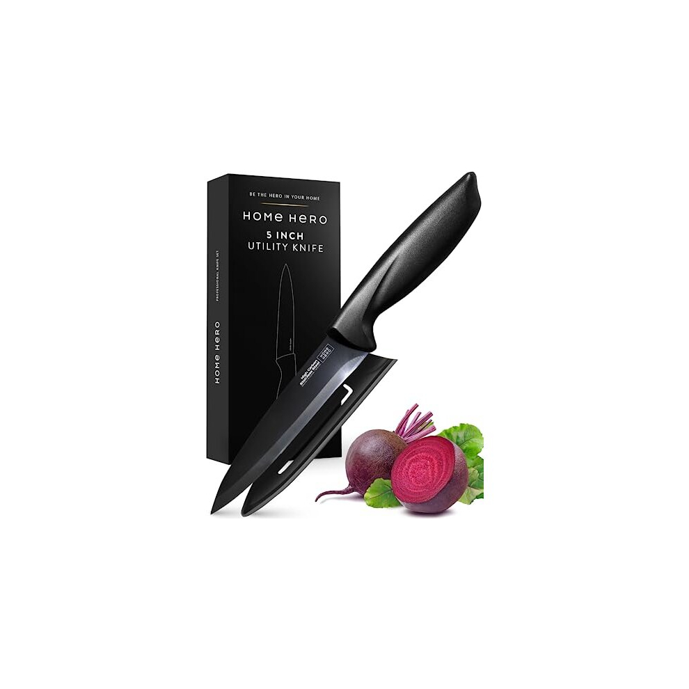 Home Hero Ultra-Sharp Stainless Steel Kitchen Knife Set - Chef Knives Set (12.7 cm Utility Paring Knife)