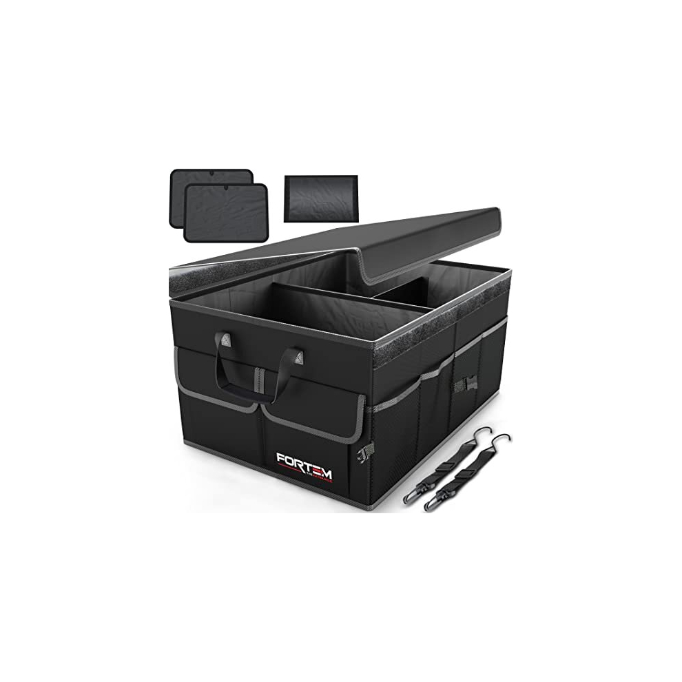 Fortem Car Boot Organiser, Car Storage Organiser, Car Accessories, Collapsible Multi Compartment Car Organiser, Car Boot Tidy, Non Slip Bottom, 5051211149021