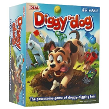 IDEAL | Diggy The Dog: Hide your treasure from the pup but be careful he might dig it up! | Kids Games | 2-4 Players | Ages 4+