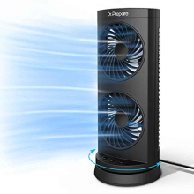 Dr. Prepare Tower Fan Oscillating Fan, Portable Desk Fan with 3-Speed Options, 110? Oscillation, 3 Timers, Personal Quiet Table Fan for Home Office
