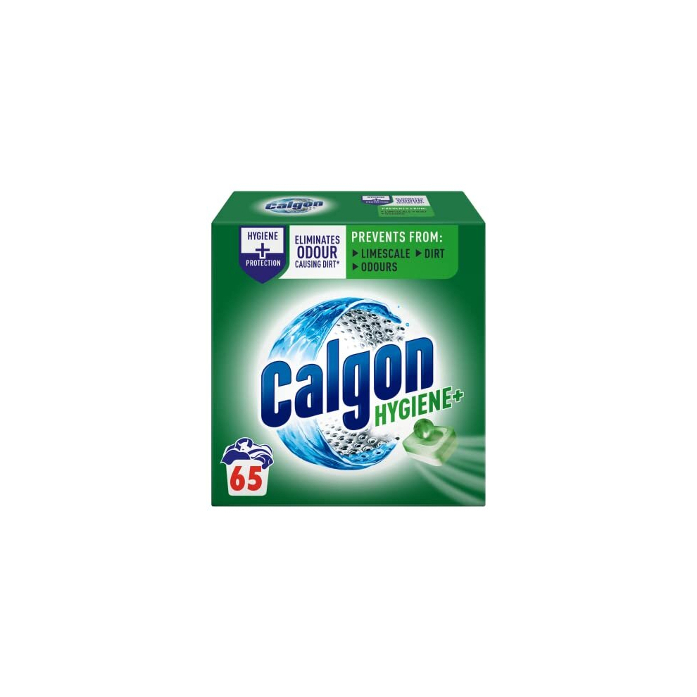 Calgon Hygiene Plus Water Softener Tablets, Washing Machine Cleaner & Limescale Remover, Kills 99.9% of Bacteria in Your Washing Machine, Eliminates