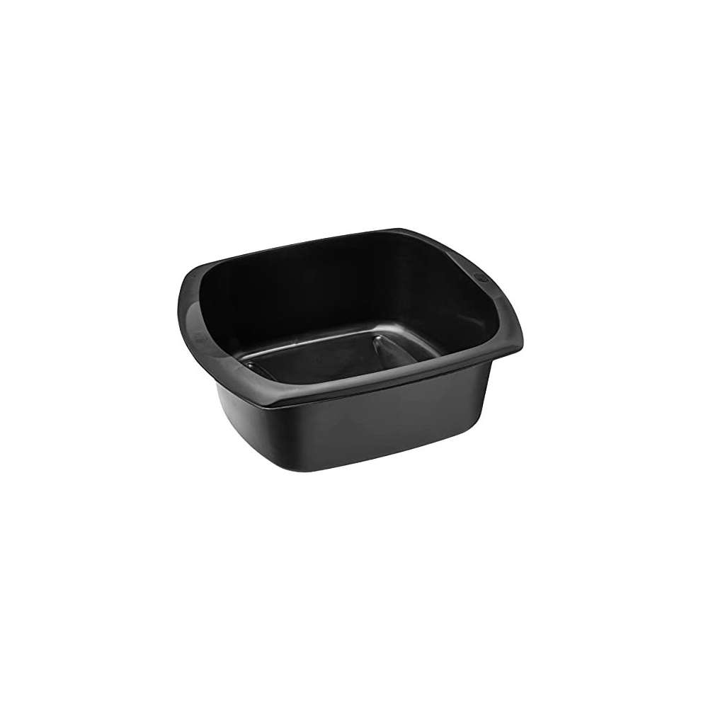 Addis Rectangular Washing Up Bowl, Soft Black, 9.5 Litre