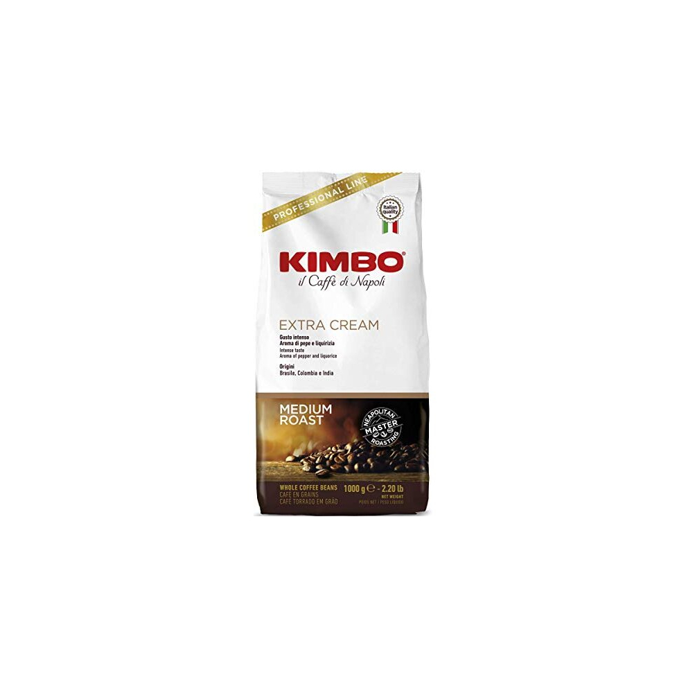 Kimbo Extra Espresso Coffee Beans 1Kg Cream