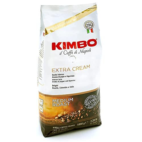 Kimbo Extra Cream Espresso Coffee Beans 1kg 1
