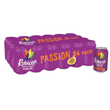 Rubicon Sparkling Passion, Fizzy Drink with Real Fruit Juice, 24 x 330ml Cans