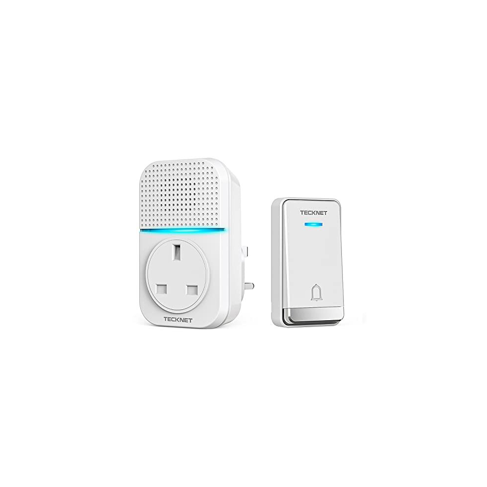 TECKNET Wireless Doorbell, Self-Powered Door Bell Wireless Cordless Plug in No Battery Required Waterproof Door Chime Kits at 1300ft Range with 60