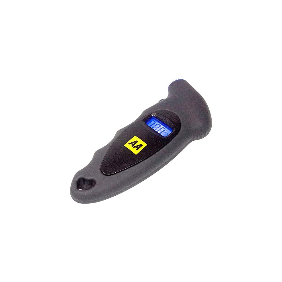 Aa Digital Tyre Pressure Gauge Aa1634 - Easy To Use On Cars Motorbikes Vans Bicycles - Backlit Lcd Screen - 0-100 Psi/0-6.55 Bar