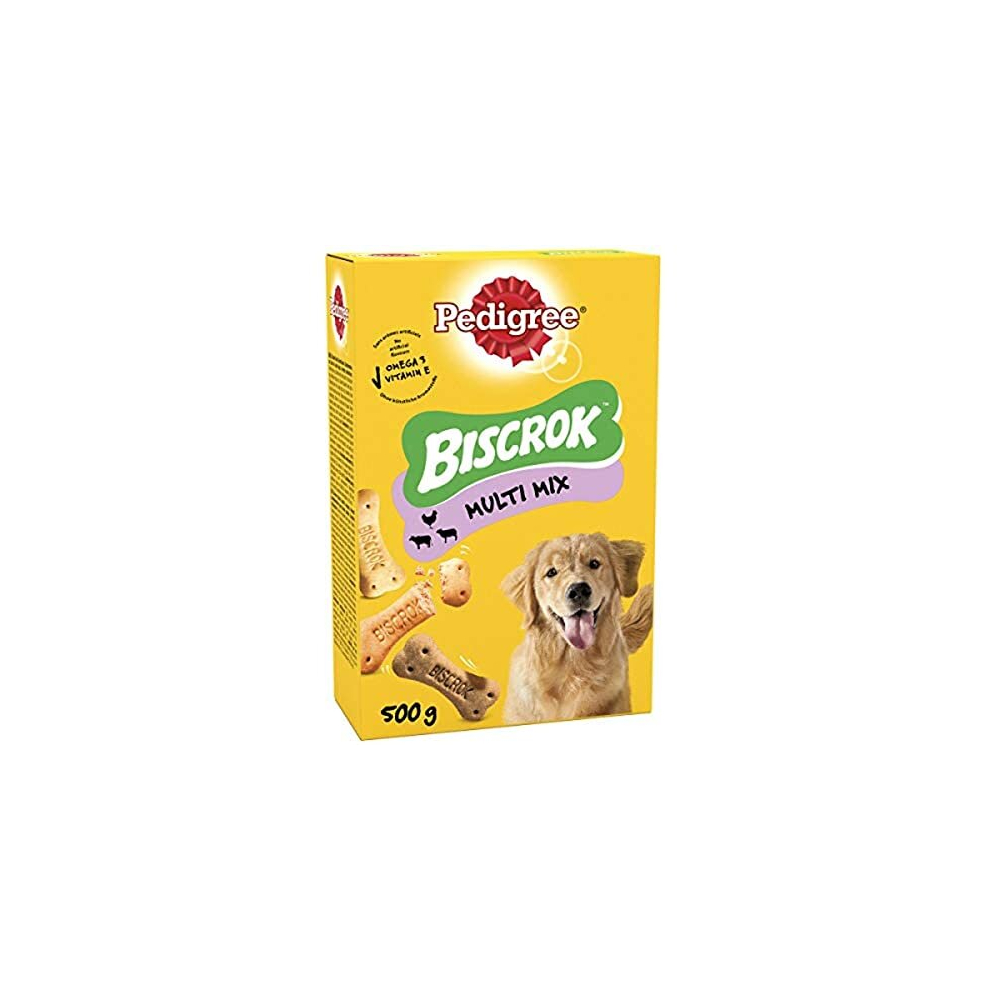 Pedigree Biscrok Multi Mix - Dog Treats - Bone-Shaped Biscuits - 500 g