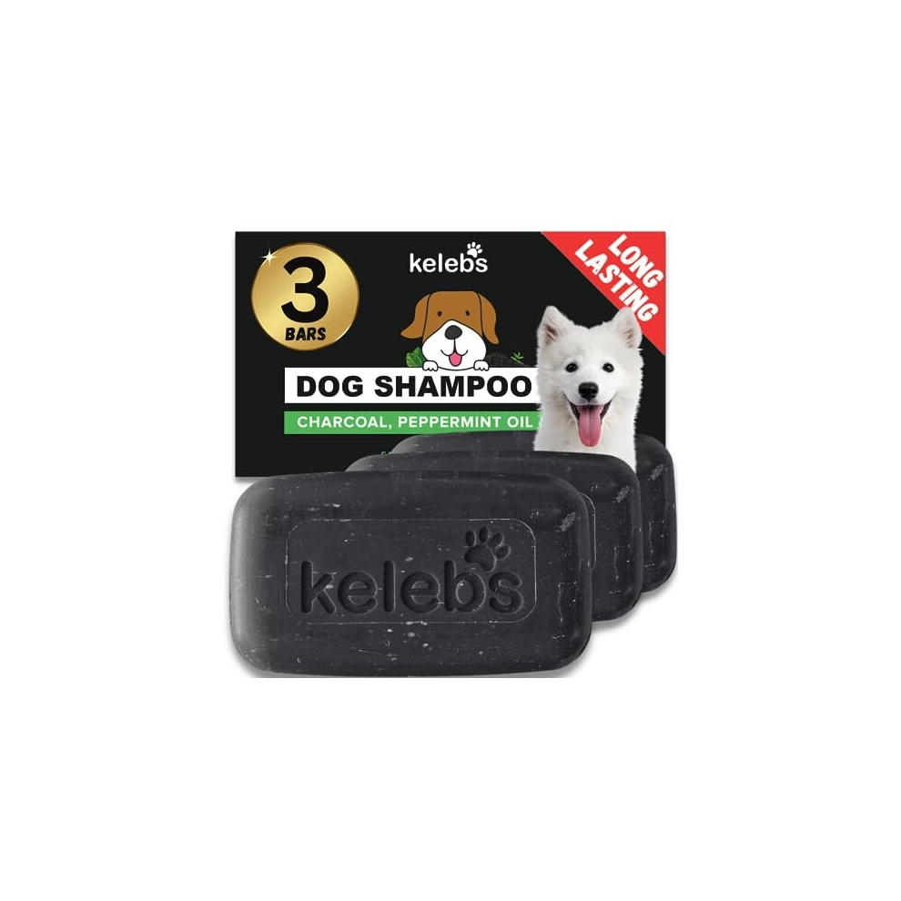 Kelebs White Dog Shampoo | Dog Whitening Shampoo | Oatmeal Dog Shampoo | Removes Yellowing | Natural Dog Shampoo for smelly dogs | Peppermint & Neem