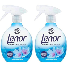 Lenor Crease Releaser Spray Removes Creases in Fabric. Spring Awakening Scent, Twin Pack, 2 x 500ml