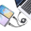 Amuvec Multi 4 in 1 Retractable Charging Cable, 1M 3A Fast Phone Charger Cables with Lightning Type C Micro USB Connector, for iPhone, Samsung 2