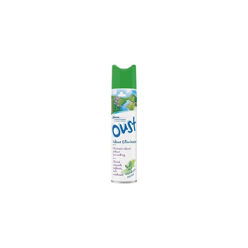 Oust Odour Eliminator Aerosol Air Freshener Outdoor Scent, 300ml