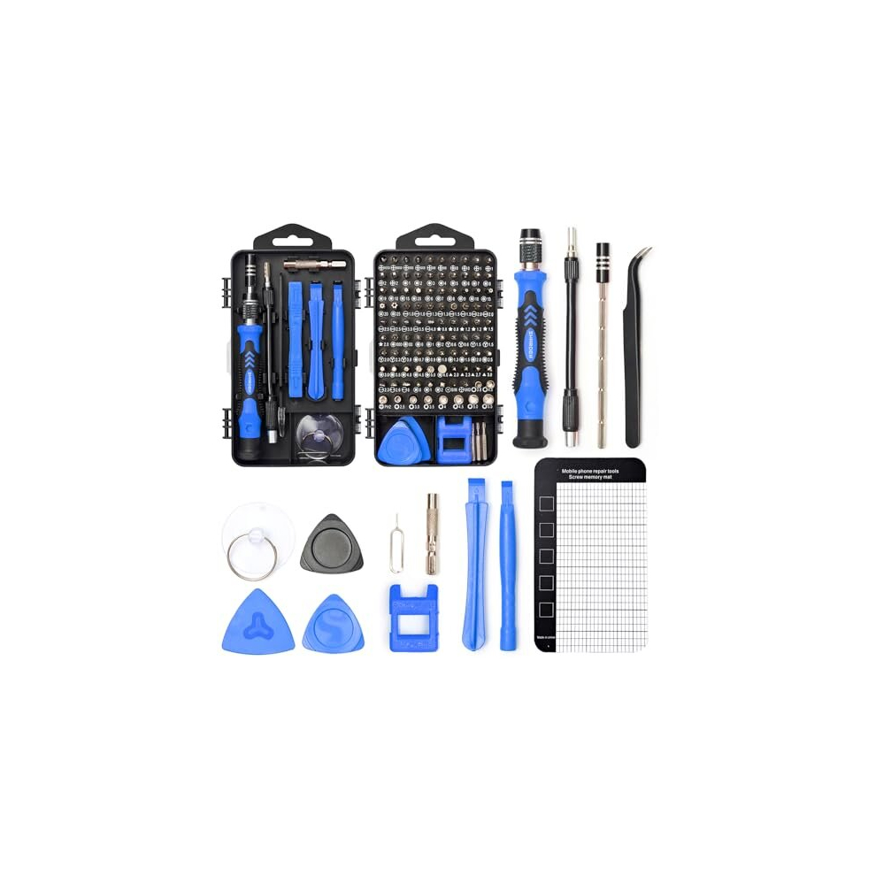Sharden 122-Piece Precision Screwdriver Set, Magnetic Small Screwdriver Set, Electronic Repair Tool Kit Diy Screwdriver Kit For Phone, Pc, Laptop, 5051300185367