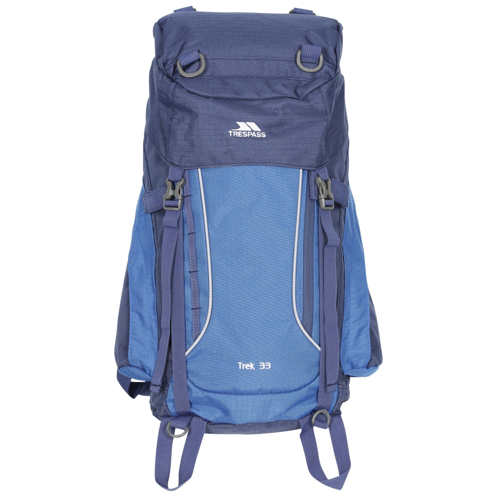 (EACH, Electric Blue) Trespass 33L Rucksack Backpack Padded Trek 33