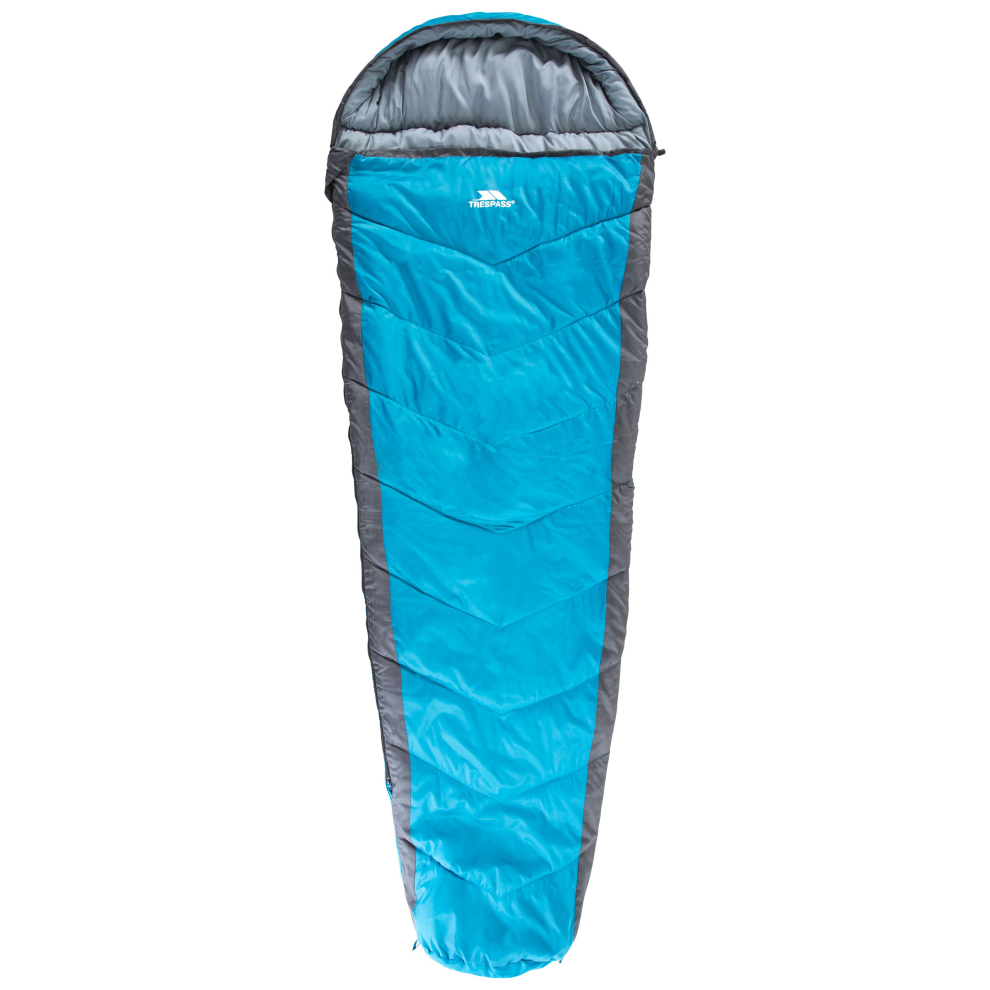 (One Size, Kingfisher) Trespass Sleeping Bag 3 Season Mummy Shape Doze