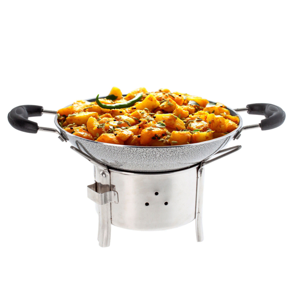 (Diameter - 13.5cm) Food Warmer Chafing Dish Rack Stand Tea Light
