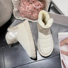 Girl Snow Boots Winter Warm Sequin Shoe High Plush Ankle Boots Casual Non-slip Platform Shoes Comfortable