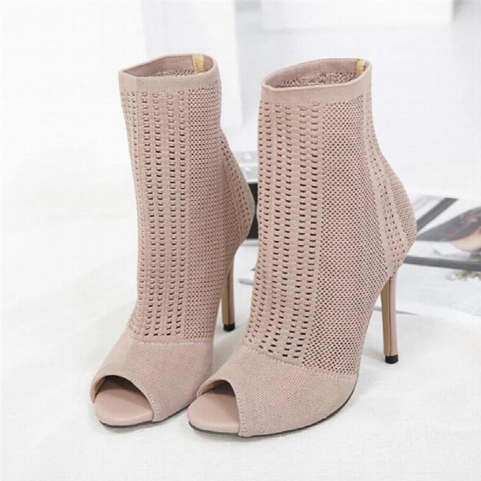 Womens Summer Sexy Boots Sandals Open Toe Comfortable High heel Sandals Casual heel Hollow Ankle boots-image-OPC-PCX5QMV-NEW