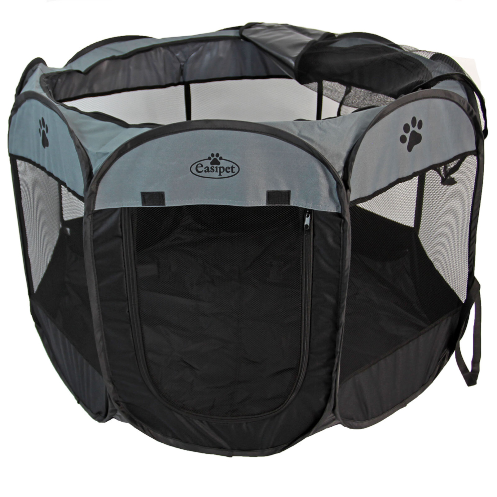 Medium Folding Portable Fabric Pop Up Play Pen Travel Crate Cage Small Pet Puppy Dog