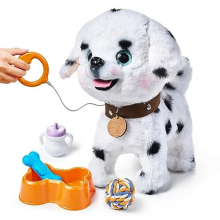 OR OR TU Walking Dog Toys for Kids Toy Dog Plush Electronic Pets Dog Puppy, Walk and Bark on a Lead, Realistic Interactive Toys Dog for Kids 3 4 5 6