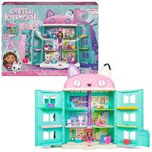 Gabby?s Dollhouse, Purrfect Dollhouse with 2 Toy Figures, 8 Furniture Pieces, 3 Accessories, 2 Deliveries and Sounds, Kids? Toys for Ages 3 and above