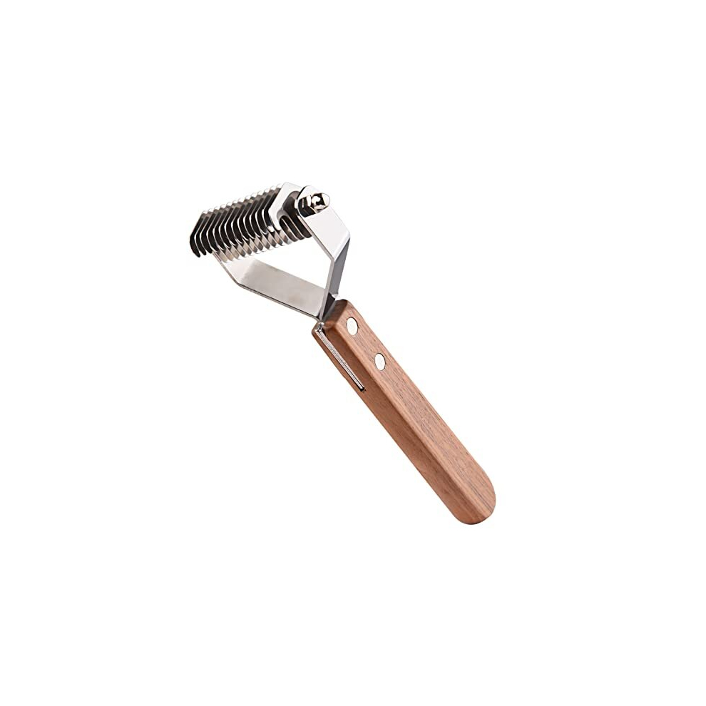 onebarleycorn coat king undercoat rake dog grooming comb,dog brushes for Shedding Stripping Brush Pet Dematting Comb for Dogs and Cats(14-Blades-S)