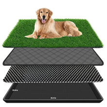 Embellbatt Dog Grass Pad with Tray Pet Potty Fake Grass Training Mat Artificial Grass for Dogs with Tray on Indoor and Outdoor