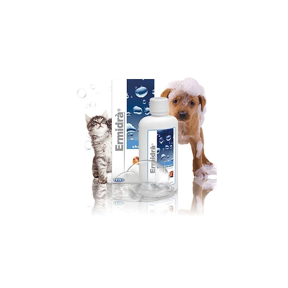 ICF | Ermidra Dog Shampoo For Itchy Skin Relief | Detangle Brittle Fur | Removes Bad Odours | Dog Shampoo And Conditioner For Pets With Sensitive Skin